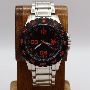 ZOO YORK -Black Bezel- Red Indices -Black Dial- Really Cool Watch -Handsome!-